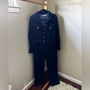 Zara Dark Blue Denim Jumpsuit